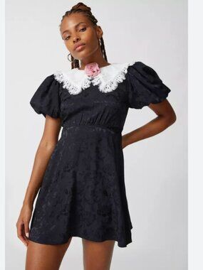 For Love & Lemons Yasmin Collared Floral Mini Dress, Size Small [Like New]